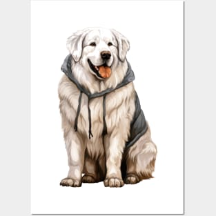 Winter Great Pyrenees Dog Posters and Art